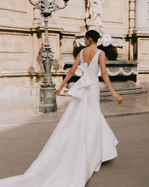 sachin and babi light blue dress The Hottest 2023 Bridal Fashion Trends Have A Flair For The Dramatic main image 0