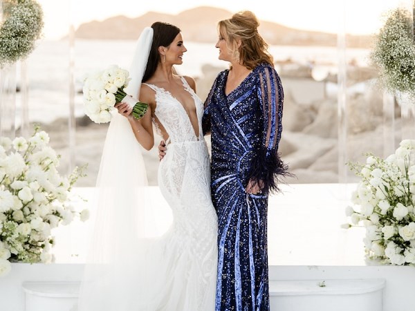sachin and babi light blue dress Best Mother of the Bride Dresses and Outfit Ideas